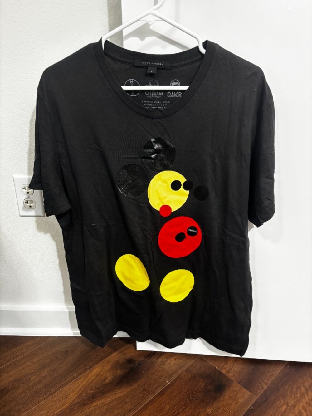 Marc Jacobs x Damien Hirst Mickey Mouse T-Shirt | Black | Mens Large RARE